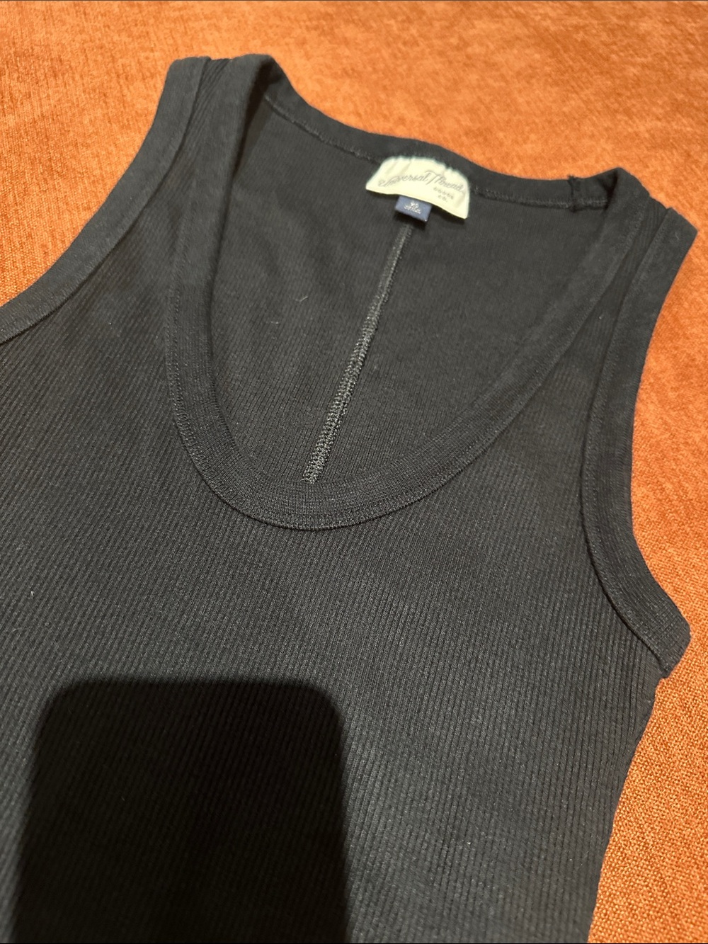 Universal Thread Classic Black Ribbed Tank Top - Women's Sleeveless Scoop Neck